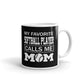My Favorite Softball Player Calls Me Mom Gift Coffee Ceramic Mug/Cup