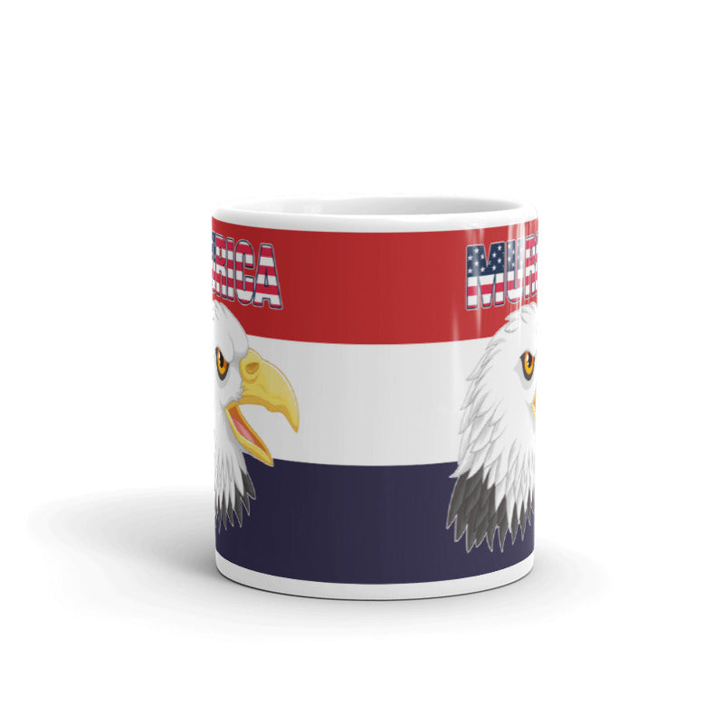 Murica Bald Eagle 4th of July USA Pride American Gift Coffee Ceramic Mug/Cup