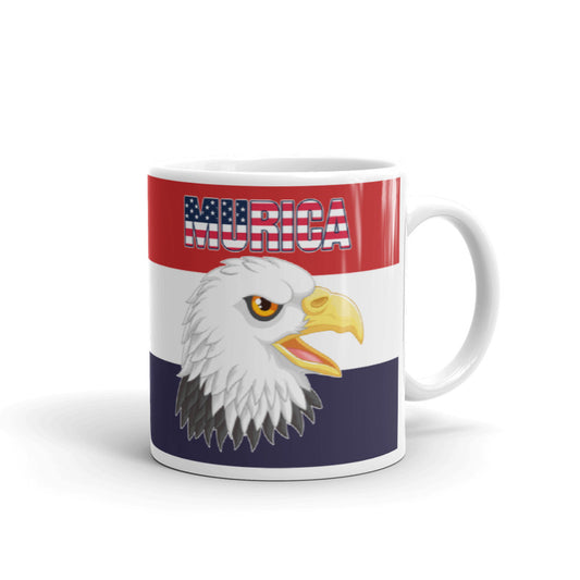 Murica Bald Eagle 4th of July USA Pride American Gift Coffee Ceramic Mug/Cup