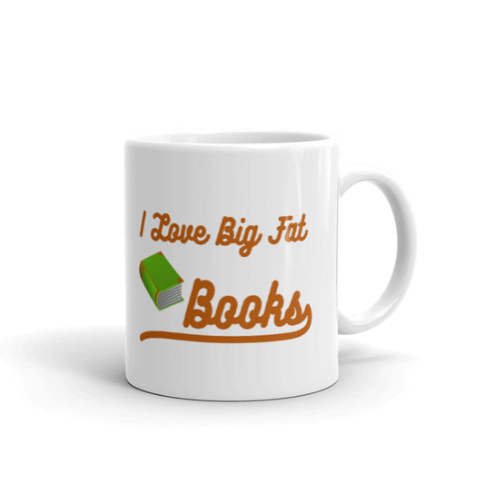 I Love Big Fat Books Student Teacher Librarian Gift Coffee Ceramic Mug/Cup
