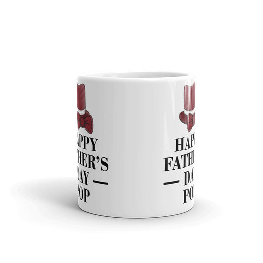 Fathers Day Gifts Happy Father's Day Pop Hat Bowtie Grandpa Coffee Mug Tea Cup