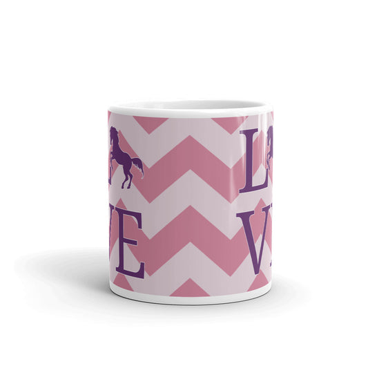 Love Pony Equestrian Horseback Riding Coffee Mug Tea Cup