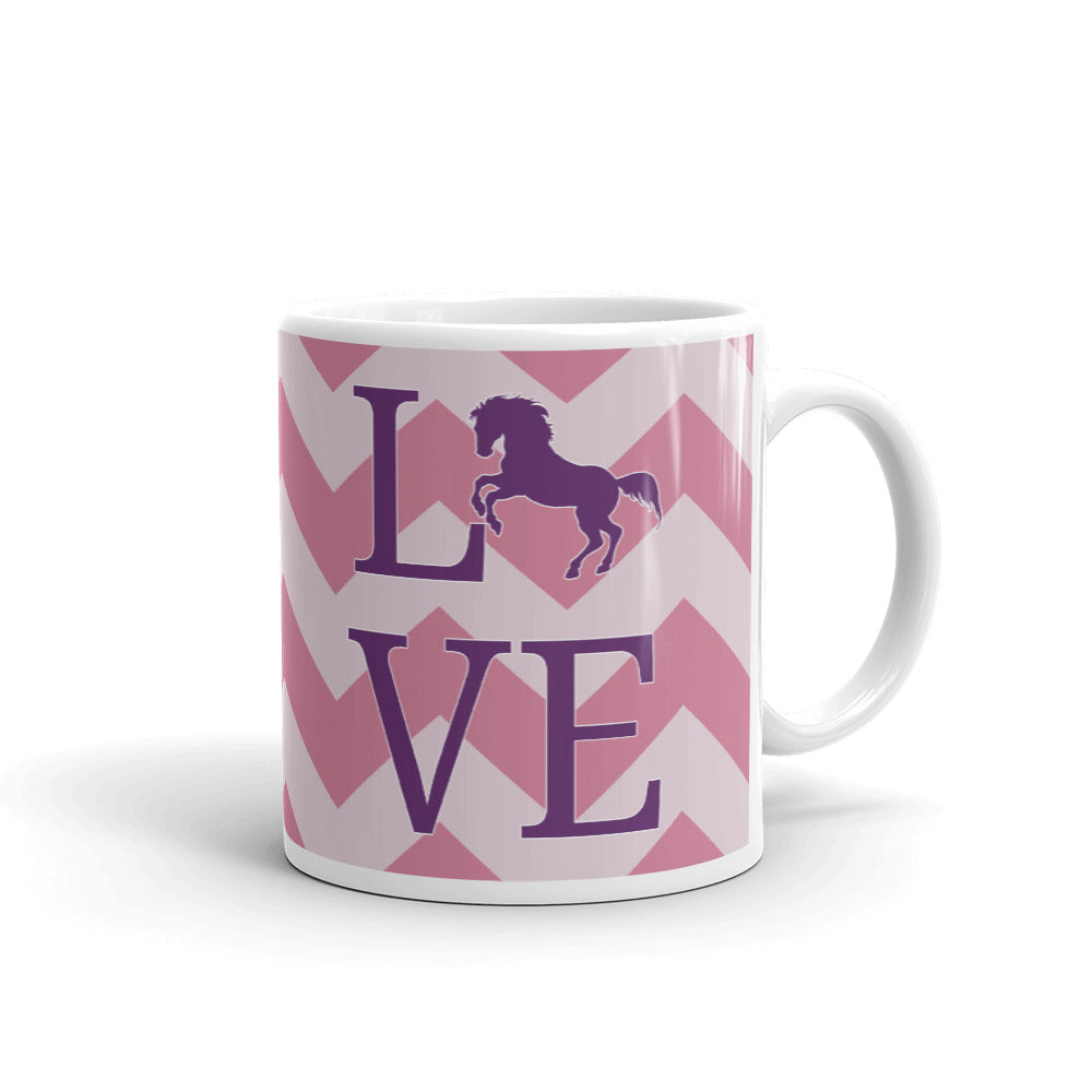 Love Pony Equestrian Horseback Riding Coffee Mug Tea Cup