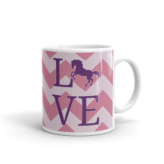 Love Pony Equestrian Horseback Riding Coffee Mug Tea Cup