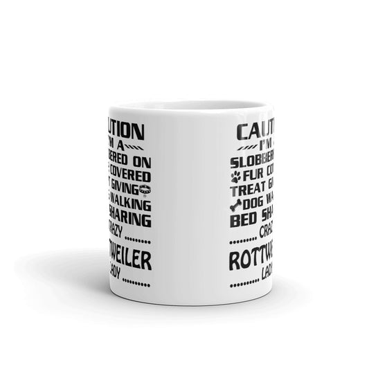 Dog Gifts for Women Crazy Rottweiler Lady Dog Mom Dog Owner Coffee Mug Tea Cup