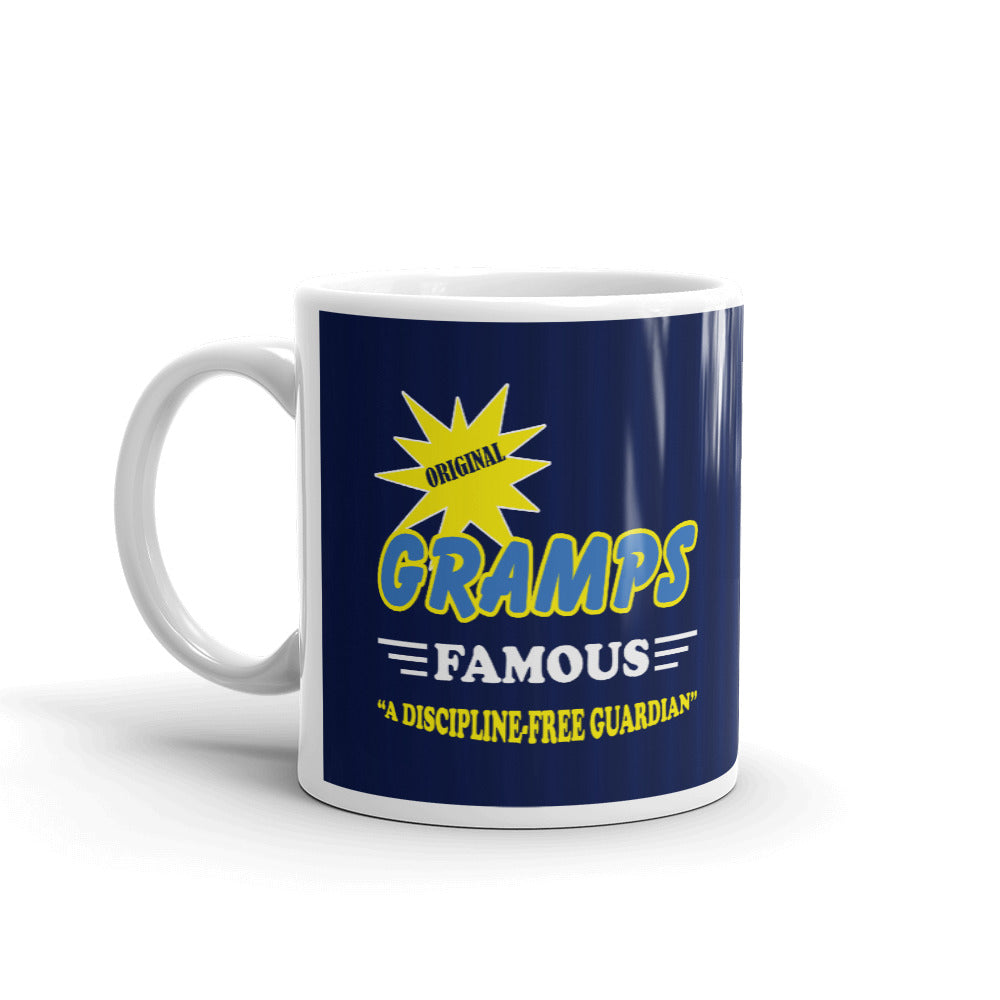 Grandpa Gifts Original Gramps Famous A Discipline Free Guardian Coffee Mug Tea Cup