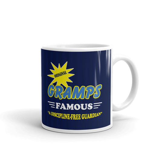 Grandpa Gifts Original Gramps Famous A Discipline Free Guardian Coffee Mug Tea Cup