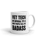 Vet Tech Gifts Official Title Call Me Badass Coworker Gift Coffee Mug Tea Cup