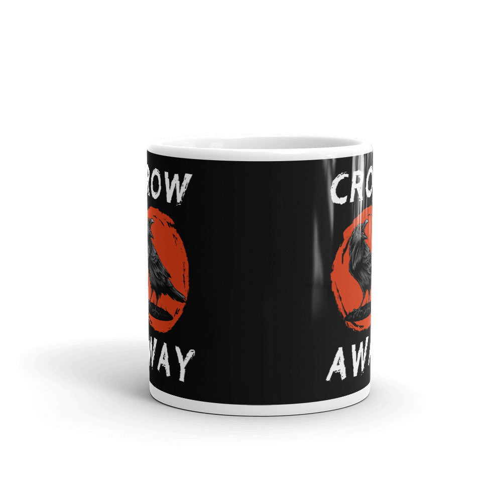Crow Away Pun Funny Antisocial Coffee Mug Tea Cup