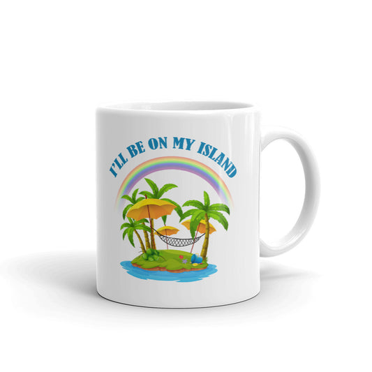 I'll Be On My Island Beautiful Unique Cup Gift Coffee Tea Ceramic Mug