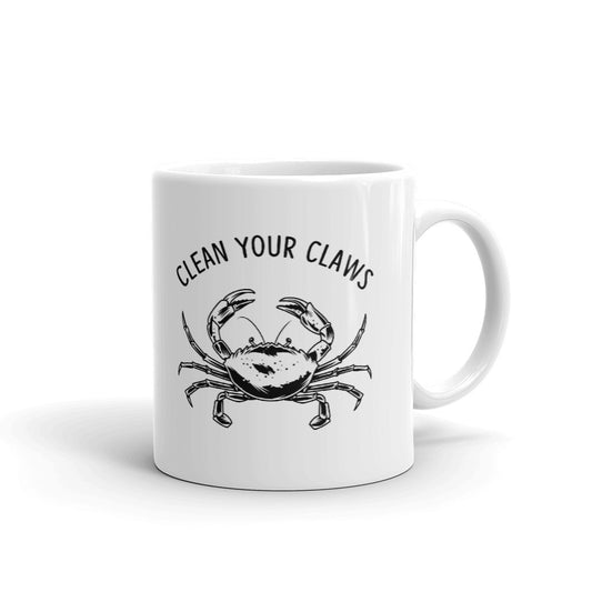 Clean Your Clams Unique Cup Gift Coffee Tea Ceramic Mug