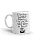 I Survived Another Meeting That Should Have Been an Email Coffee Tea Ceramic Mug