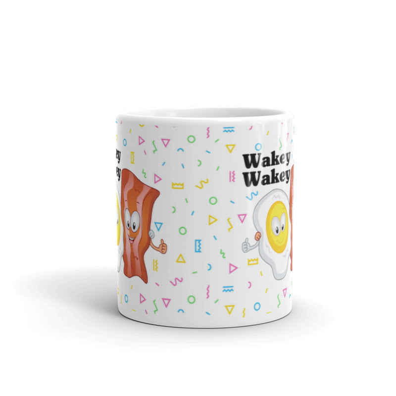 Dad Joke Mug Kawaii Bacon And Eggs Wakey Wakey Coffee Tea Ceramic Mug