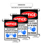 Notice for your safety and safety of others aluminum metal sign