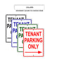 Tenant parking only right arrow aluminum metal signs