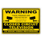 Warning these premises are protected by cctv aluminum metal sign