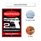 Warning protected by 2nd amendment security aluminum metal sign
