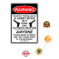 Warning property patrolled by a crazy bitch with dogs and automatic weapons aluminum metal sign