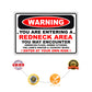 Warning you are entering a redneck area aluminum metal sign