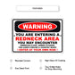 Warning you are entering a redneck area aluminum metal sign