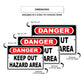 Danger keep out hazard area aluminum metal sign