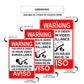 Warning This Area Is 24 Hour Under Surveillance Spanish Aluminum Metal Sign
