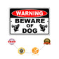 Warning beware of dog aluminum metal sign