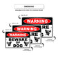 Warning beware of dog aluminum metal sign