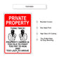 Private Property Think Twice Aluminum Metal Sign