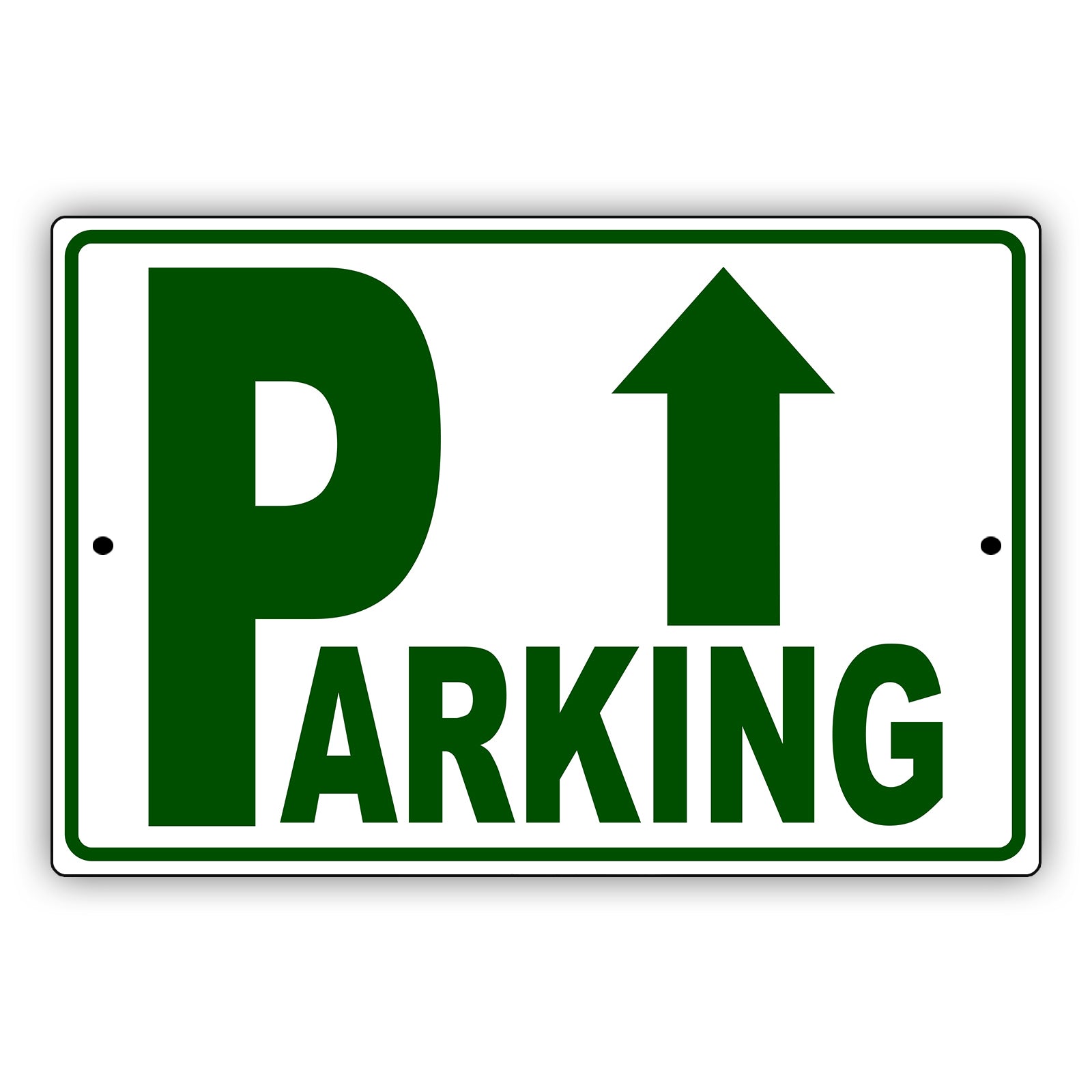 Up arrow parking aluminum metal sign