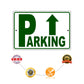 Up arrow parking aluminum metal sign