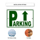Up arrow parking aluminum metal sign