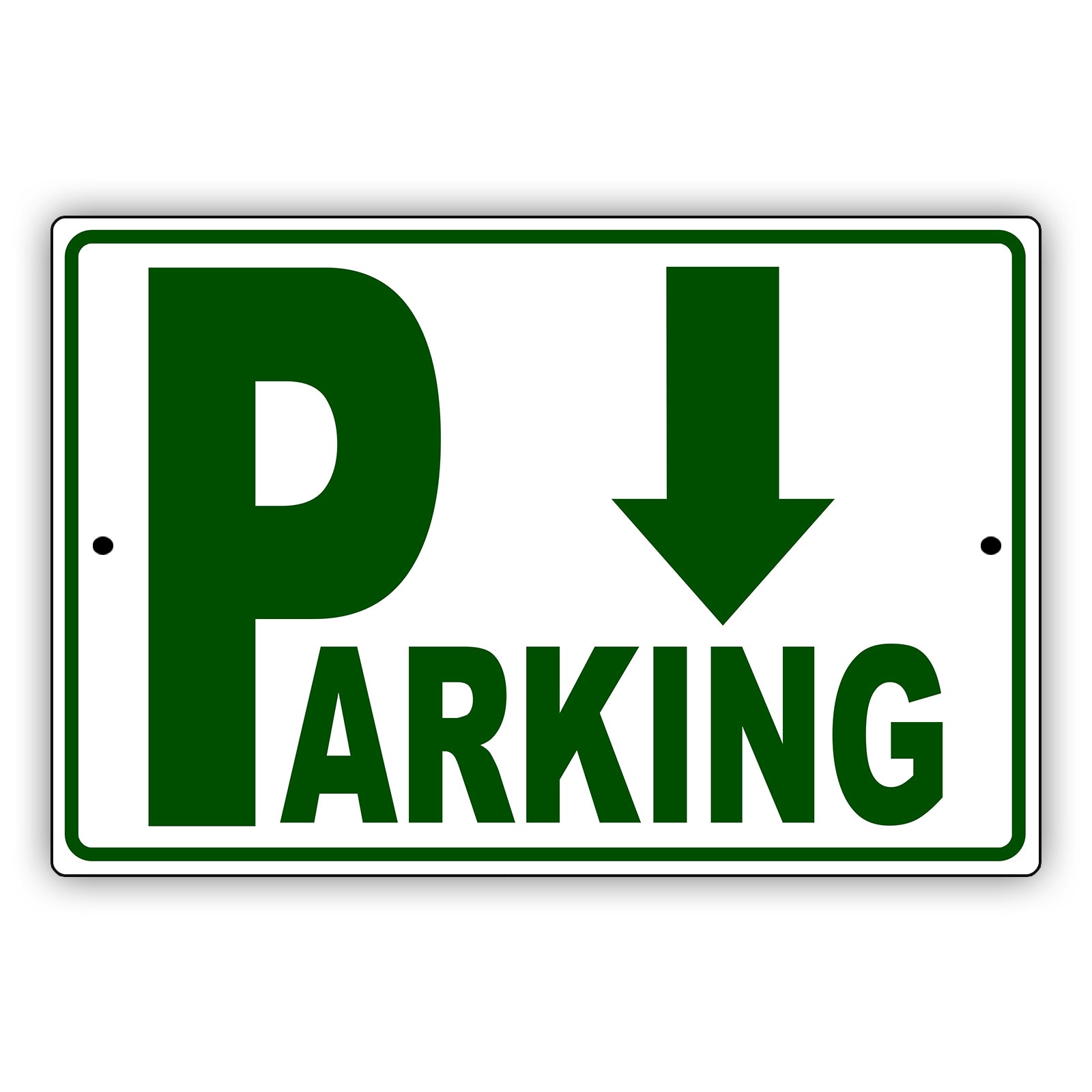Down arrow parking aluminum metal sign