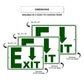 Down arrow exit aluminum metal sign