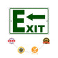 Left arrow exit aluminum metal sign