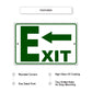 Left arrow exit aluminum metal sign