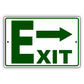 Right arrow exit aluminum metal sign