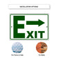 Right arrow exit aluminum metal sign