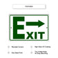 Right arrow exit aluminum metal sign