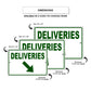 Diagonal Downward Deliveries Arrow Right Side Aluminum Metal Sign