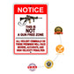 Notice this is not a gun free zone aluminum metal sign