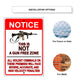 Notice this is not a gun free zone aluminum metal sign