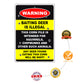 Warning baiting deer is illegal any deer found eating this corn will be shot aluminum metal sign