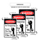 Warning no trespassing forget the dog beware of the wife aluminum metal sign