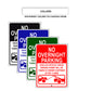 No overnight parking aluminum metal sign