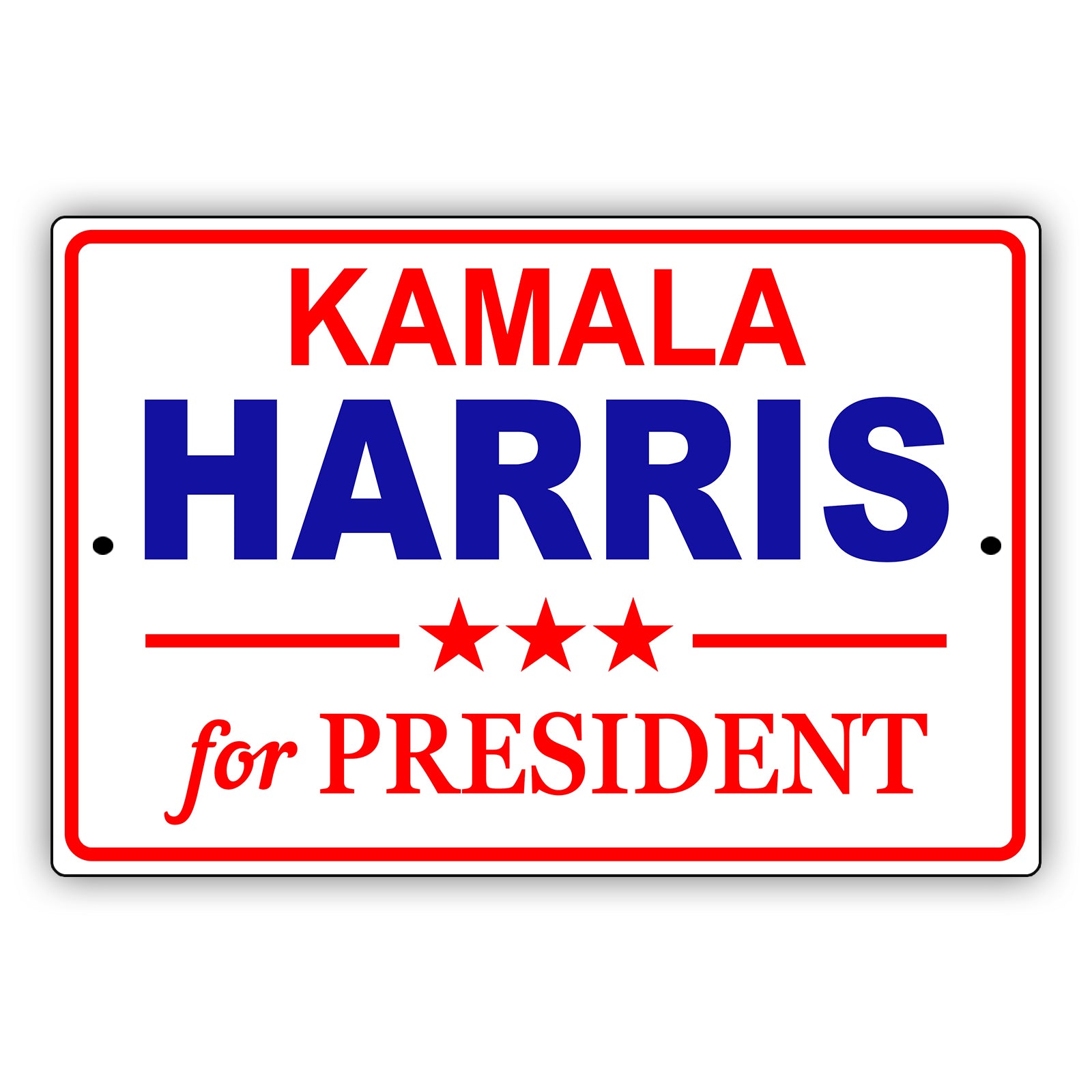 Kamala Harris For President Aluminum Metal Sign - Sign Fever