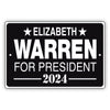 Elizabeth warren for president 2024 aluminum metal sign