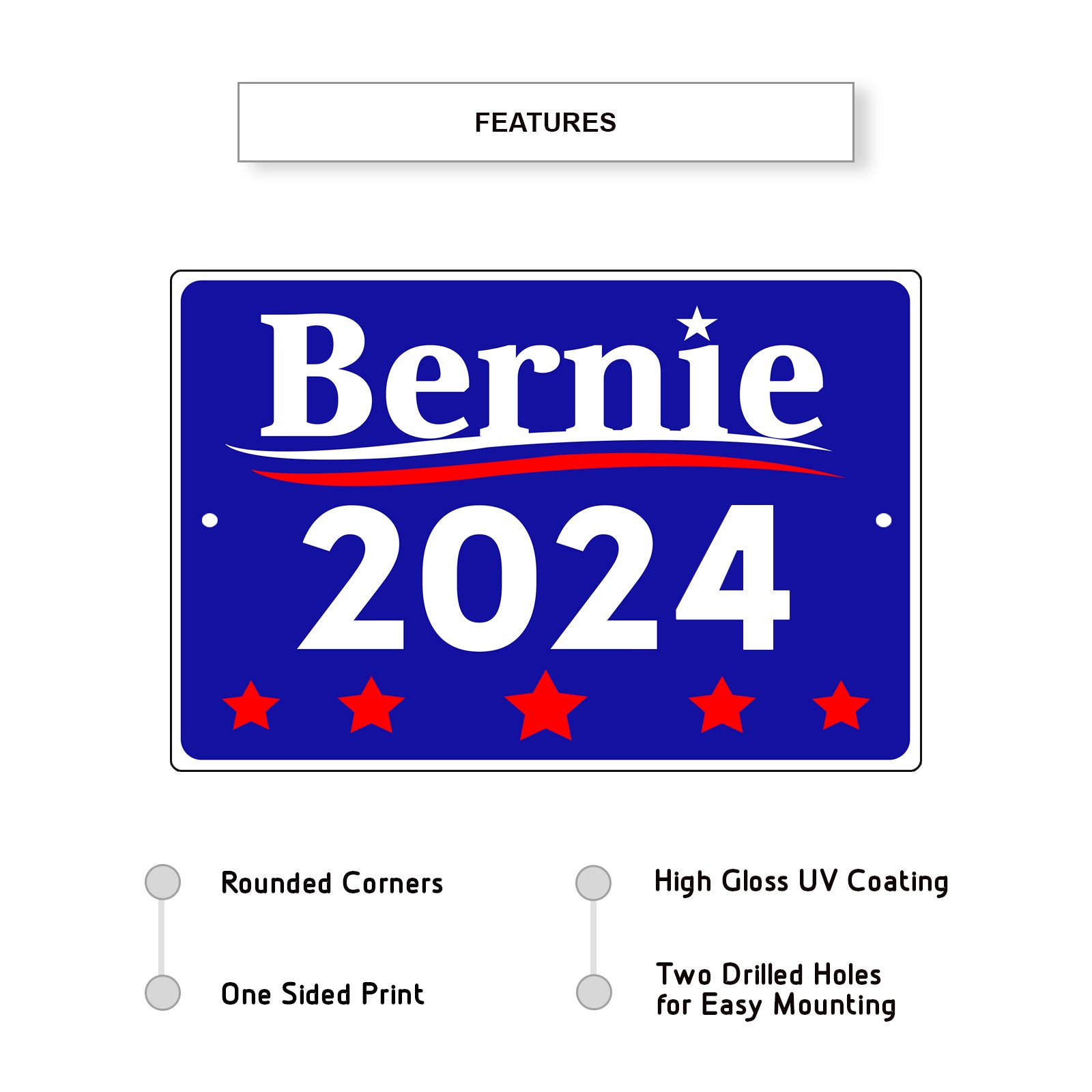 Bernie 2024 Aluminum Metal Sign Sign Fever   04 000572RB SMockup4 