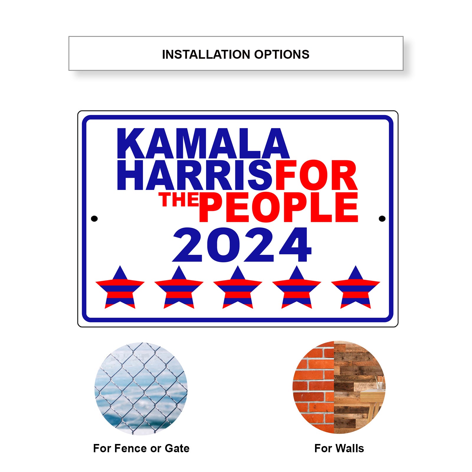 Kamala Harris For The People 2024 Aluminum Metal Sign Sign Fever