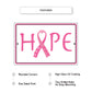 Hope breast cancer vector aluminum metal sign